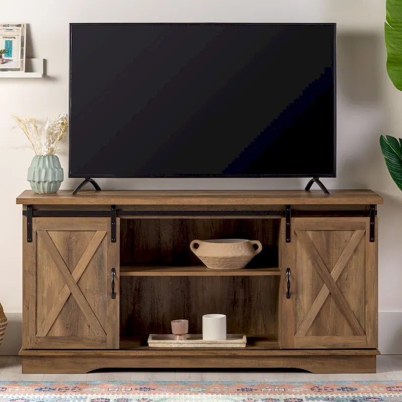 Mobile TV con anta scorrevole a granaio da 58 pollici