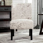 Poltrona d'accento imbottita con gambe in legno