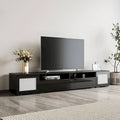 Mobile TV da 82,6" con luci LED e ante con apertura a pressione