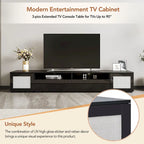 Mobile TV da 82,6" con luci LED e ante con apertura a pressione