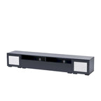 Mobile TV da 82,6" con luci LED e ante con apertura a pressione