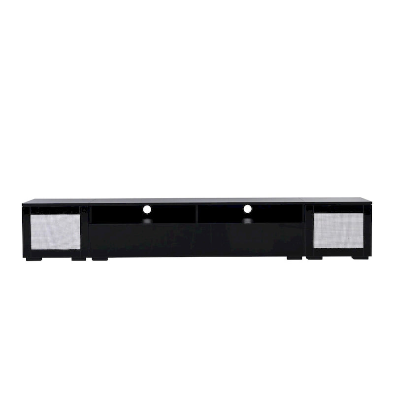 Mobile TV da 82,6" con luci LED e ante con apertura a pressione