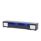 Mobile TV da 82,6" con luci LED e ante con apertura a pressione