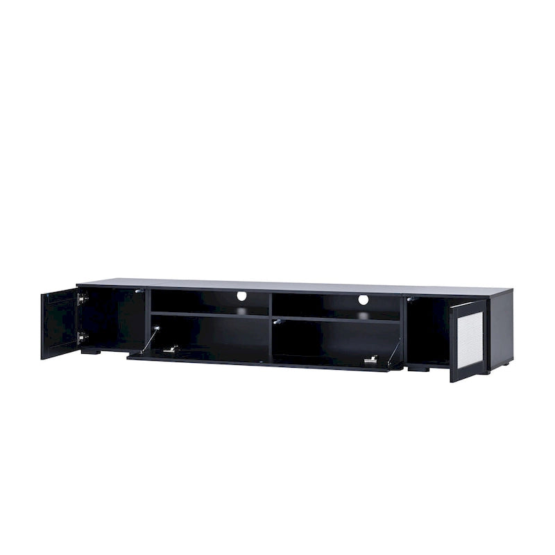 Mobile TV da 82,6" con luci LED e ante con apertura a pressione