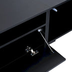Mobile TV da 82,6" con luci LED e ante con apertura a pressione