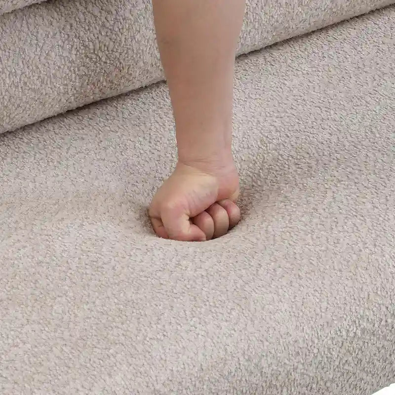 Panca da pranzo imbottita con gambe in legno