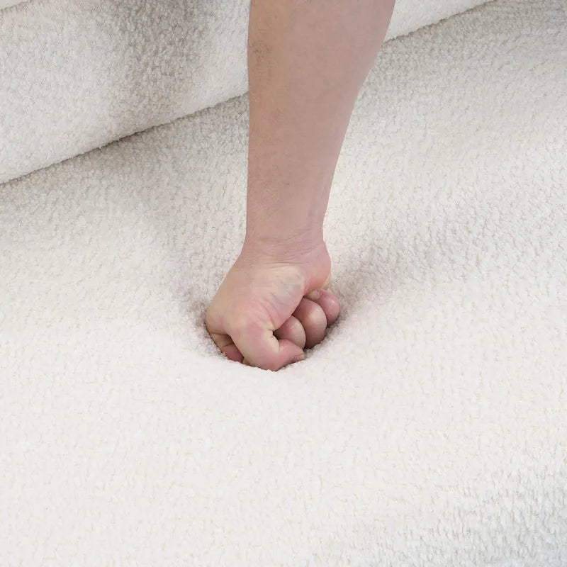 Panca da pranzo imbottita con gambe in legno