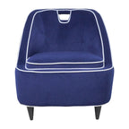 Poltrona d'accento moderna imbottita bicolore - 28 x 30 x 31