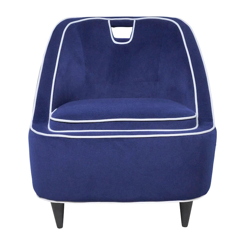 Poltrona d'accento moderna imbottita bicolore - 28 x 30 x 31