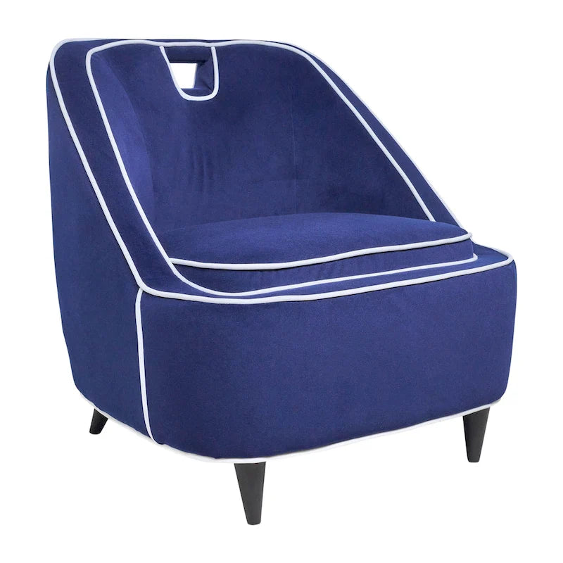 Poltrona d'accento moderna imbottita bicolore - 28 x 30 x 31