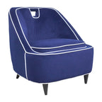 Poltrona d'accento moderna imbottita bicolore - 28 x 30 x 31