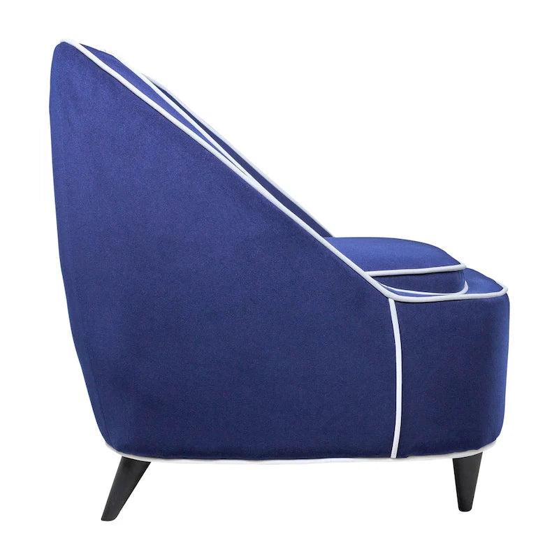 Poltrona d'accento moderna imbottita bicolore - 28 x 30 x 31