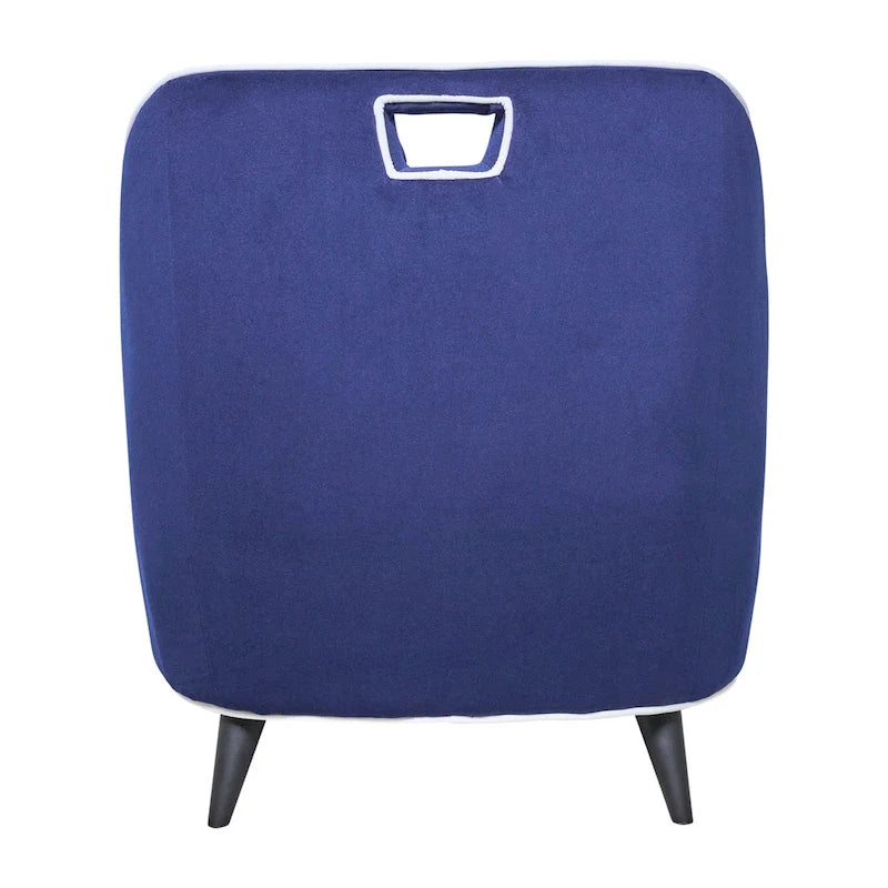 Poltrona d'accento moderna imbottita bicolore - 28 x 30 x 31