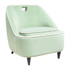 Poltrona d'accento moderna imbottita bicolore - 28 x 30 x 31
