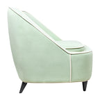 Poltrona d'accento moderna imbottita bicolore - 28 x 30 x 31