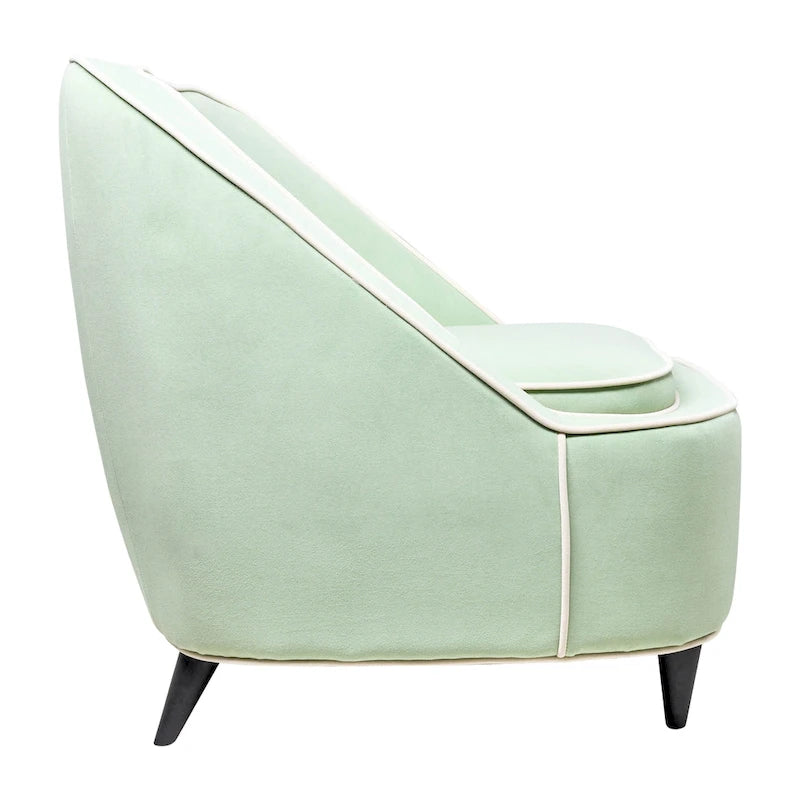 Poltrona d'accento moderna imbottita bicolore - 28 x 30 x 31