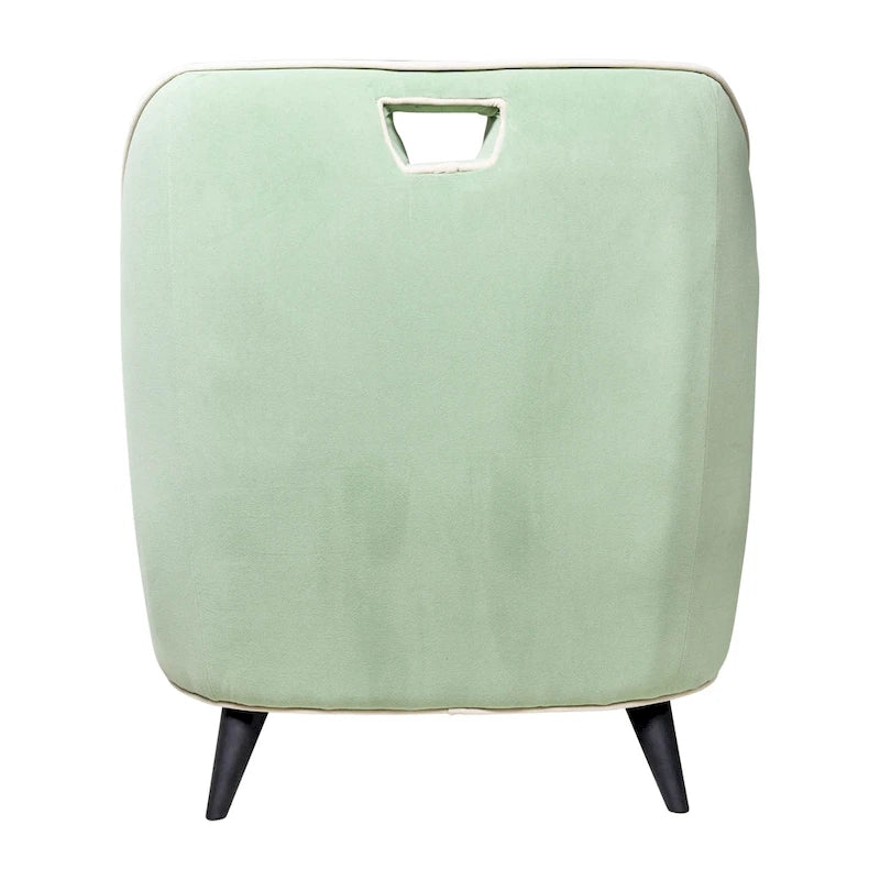 Poltrona d'accento moderna imbottita bicolore - 28 x 30 x 31