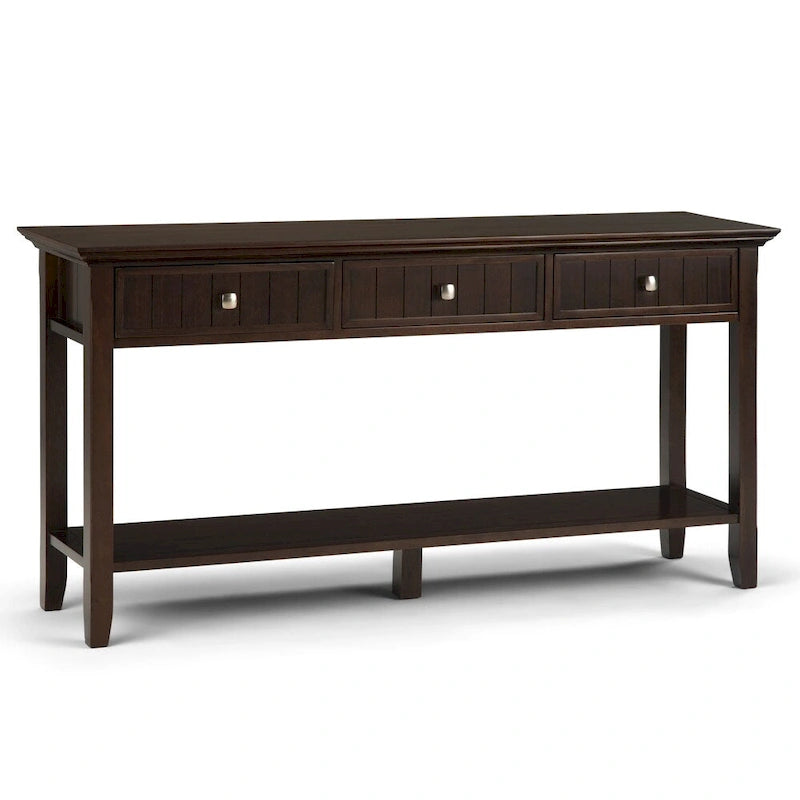 Tavolino da divano/consolle in legno massello Normandy, larghezza 60 pollici - 60 x 16 x 30