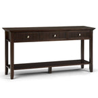 Tavolino da divano/consolle in legno massello Normandy, larghezza 60 pollici - 60 x 16 x 30