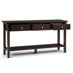 Tavolino da divano/consolle in legno massello Normandy, larghezza 60 pollici - 60 x 16 x 30
