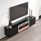 Mobile TV con camino elettrico da 72" a parete