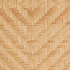 Comodino in Rattan Naturale con Anta Traforata