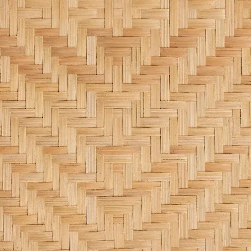 Comodino in Rattan Naturale con Anta Traforata