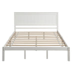 Struttura letto matrimoniale queen size con testiera e supporto a doghe in legno