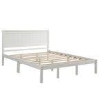 Struttura letto matrimoniale queen size con testiera e supporto a doghe in legno