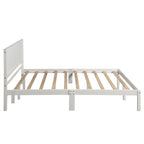 Struttura letto matrimoniale queen size con testiera e supporto a doghe in legno