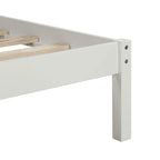 Struttura letto matrimoniale queen size con testiera e supporto a doghe in legno