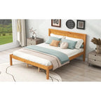Struttura letto matrimoniale queen size con testiera e supporto a doghe in legno