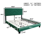 Struttura letto matrimoniale queen size con testiera regolabile