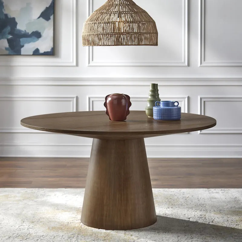 Tavolo da pranzo rotondo con piedistallo – 150 cm, 6 posti