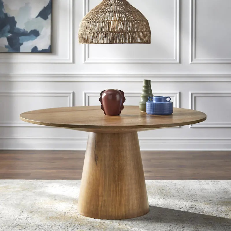 Tavolo da pranzo rotondo con piedistallo – 150 cm, 6 posti