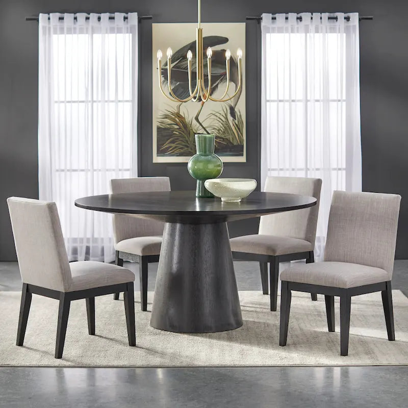 Tavolo da pranzo rotondo con piedistallo – 150 cm, 6 posti