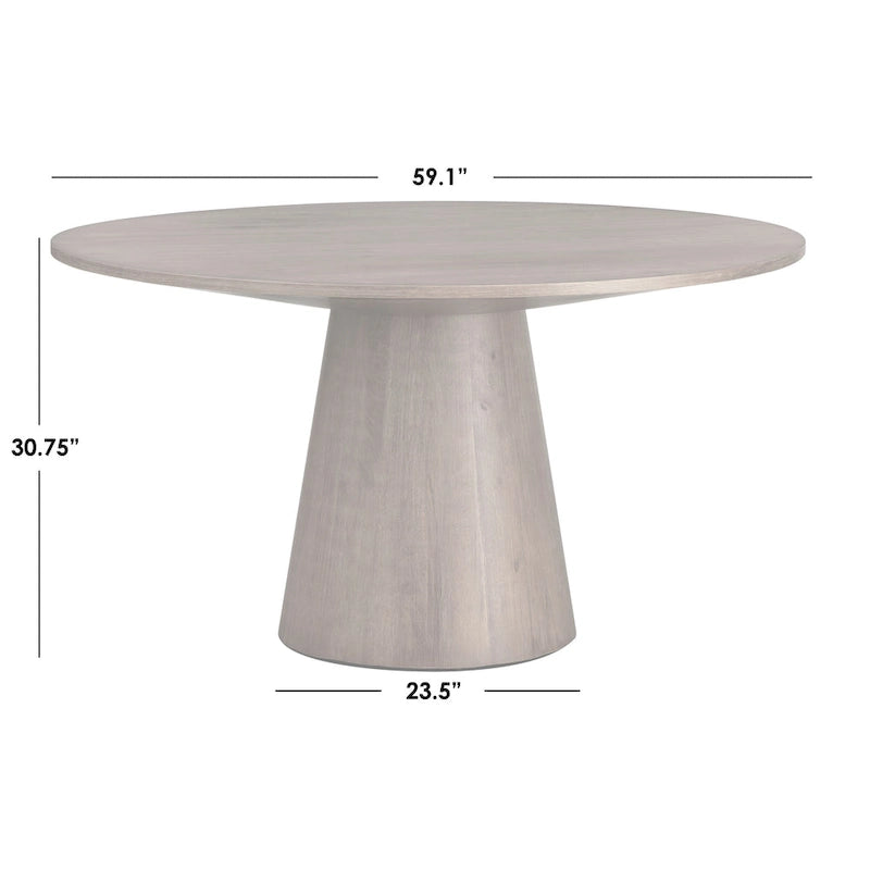 Tavolo da pranzo rotondo con piedistallo – 150 cm, 6 posti