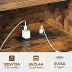 Scrivania da computer da 39 pollici con luci LED e ciabatta integrata