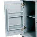 Carrello da cucina con isola con armadietto, 3 cassetti e 5 ruote