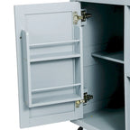 Carrello da cucina con isola con armadietto, 3 cassetti e 5 ruote