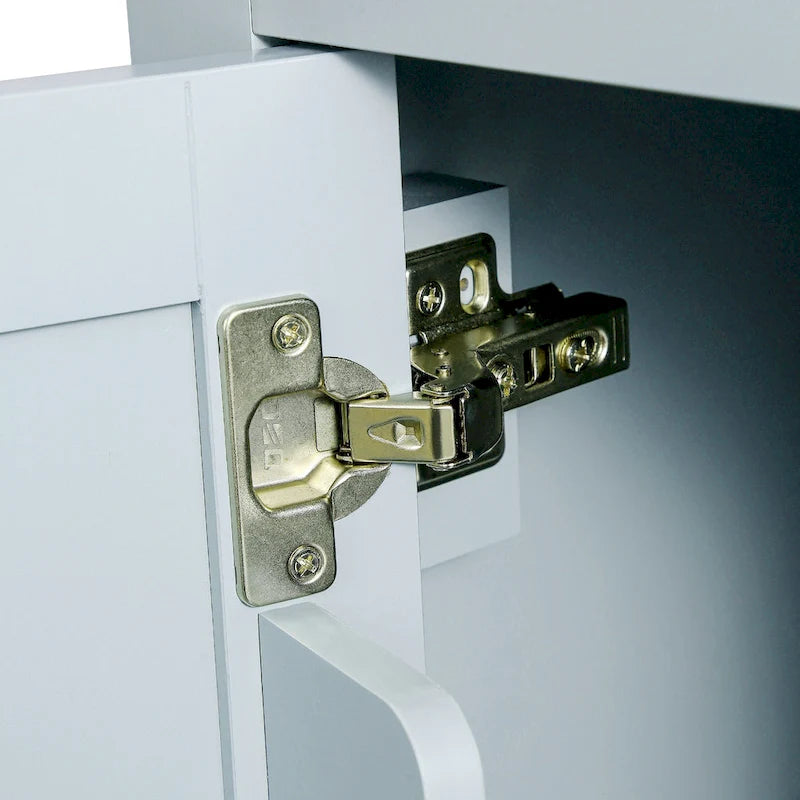 Carrello da cucina con isola con armadietto, 3 cassetti e 5 ruote