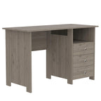 Scrivania indipendente con 3 cassetti e ripiano aperto, Grigio