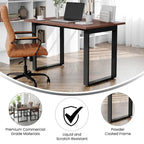 Tavolo da Conferenza con Piano in Laminato e Base a U in Acciaio