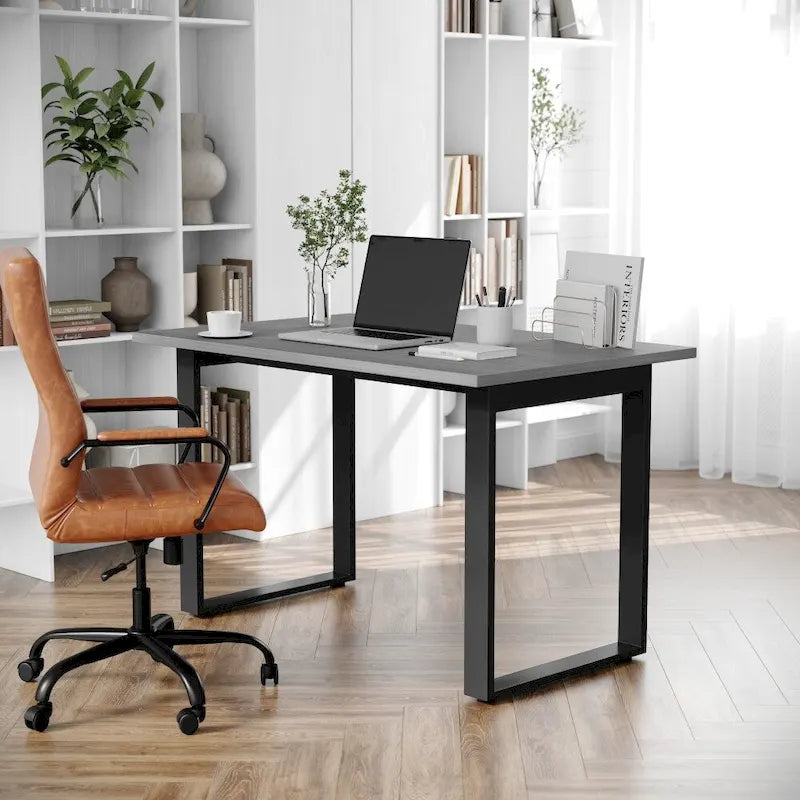 Tavolo da Conferenza con Piano in Laminato e Base a U in Acciaio