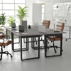 Tavolo da Conferenza con Piano in Laminato e Base a U in Acciaio