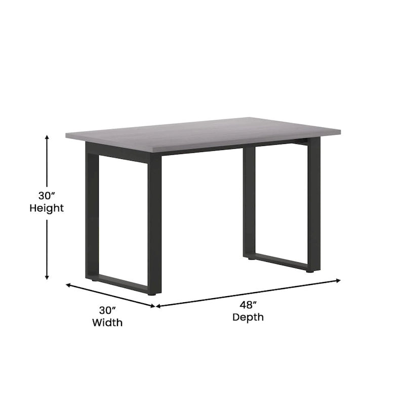 Tavolo da Conferenza con Piano in Laminato e Base a U in Acciaio