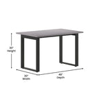 Tavolo da Conferenza con Piano in Laminato e Base a U in Acciaio