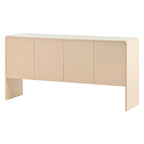 Credenza a 4 ante con ripiani regolabili, 60L di spazio, struttura in MDF (crema albicocca)